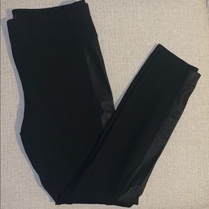 LOFT Leather accent leggings